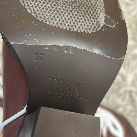 NWOB TORAL Far Brown Leather Knee-High Western Cowboy Boots $591 size 37 US 7 - Picture 14 of 14
